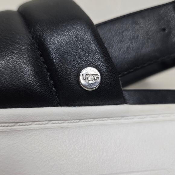 UGG Black and White Platform Sandals Size 9 - Picture 7 of 12